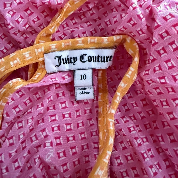 NWT Juicy Couture 100% Silk Halter Dress in Pink Plumeria/Mandarin - Picture 13 of 14